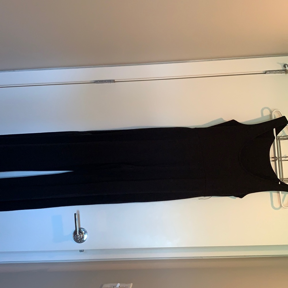 Black form fitting cotton jumpsuit